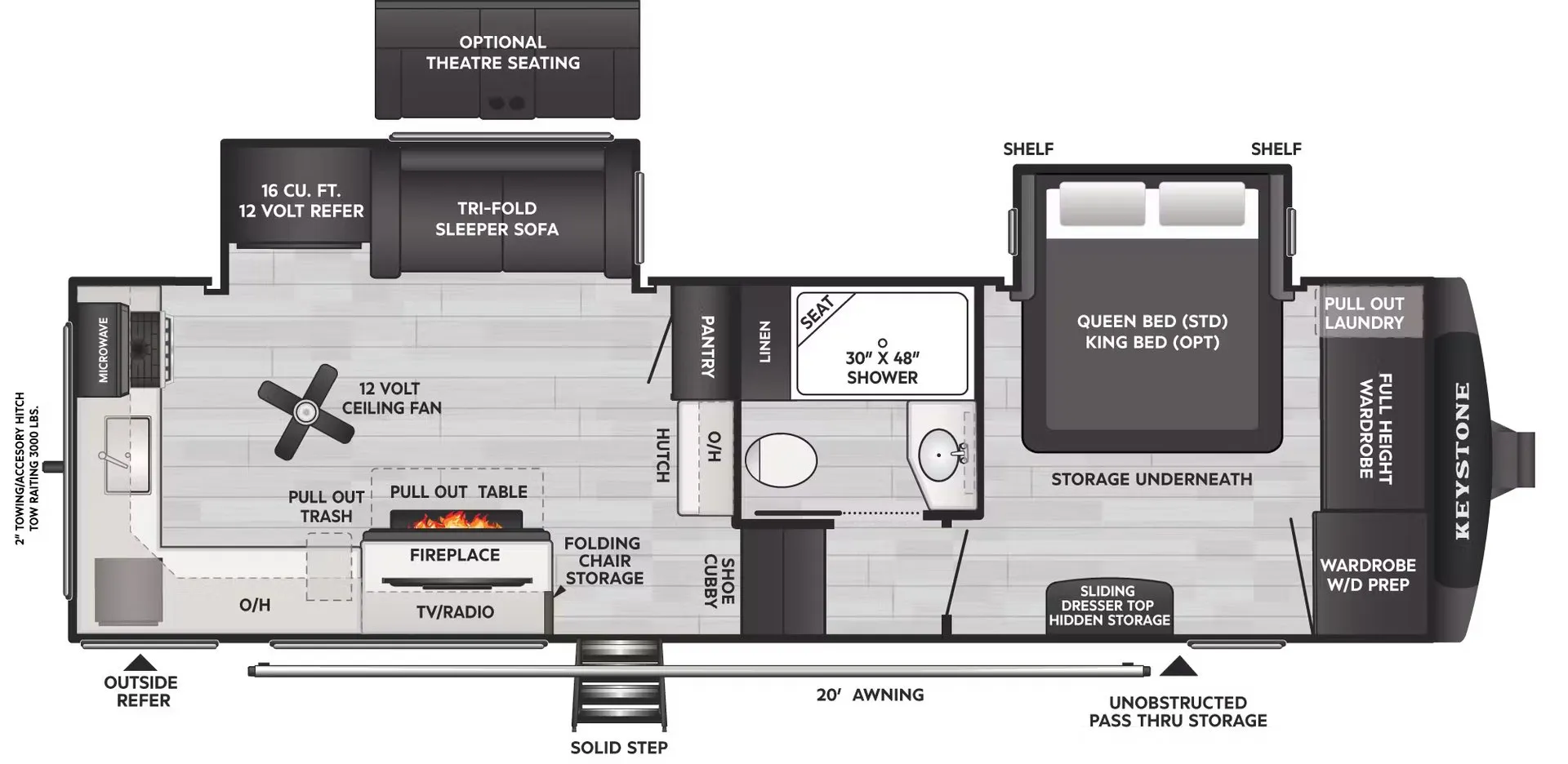 2026 Keystone Cougar 260MLE - Floor plan