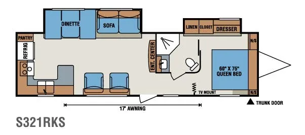 K-Z Sportsmen S321RKS floor plan