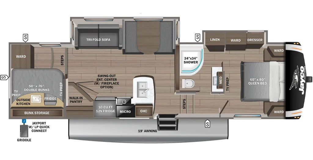 2024 Jayco Eagle HT 29.5BHDS floor plan