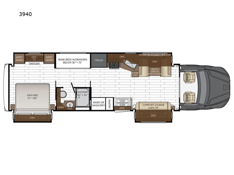 2026 Newmar Grand Star 3940 floor plan