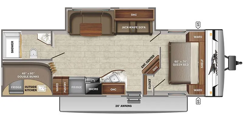 2022 Jayco Jay Flight SLX 8 295BHS - Floor plan