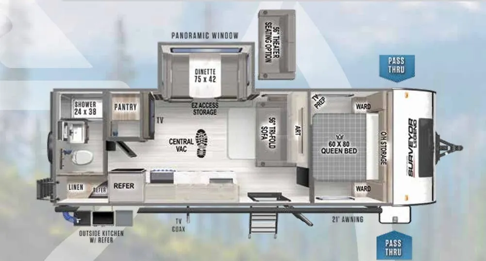 2023 Forest River Surveyor Legend 252RBLE - Floor plan