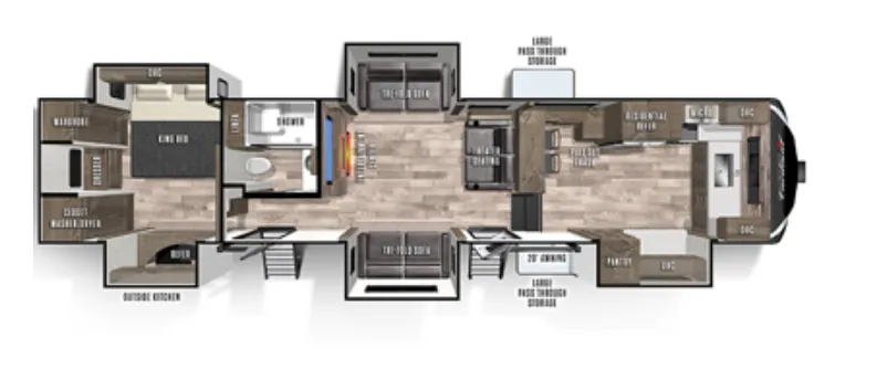 Forest River Cardinal Limited 403FKLE floor plan