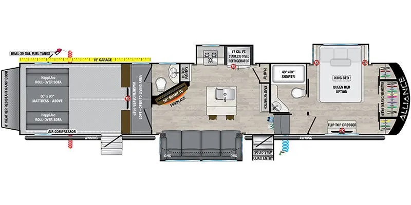 2022 Alliance RV Valor 41V15 - Floor plan