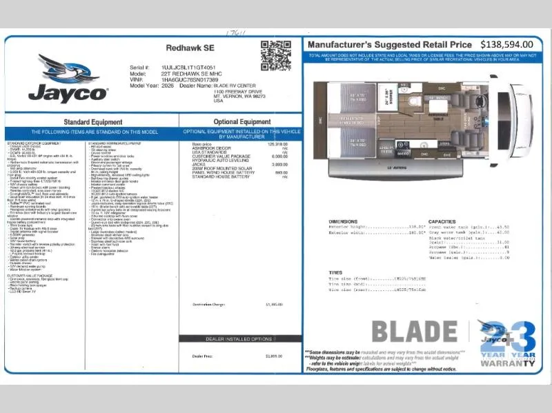 2026 Jayco Redhawk SE 22T - Photo 3