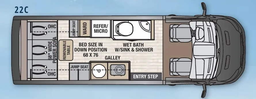 2020 Coachmen Beyond 22C - Floor plan
