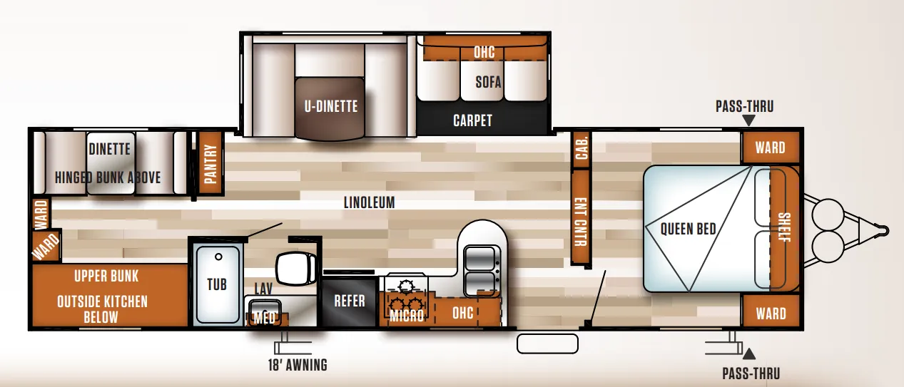 Forest River Salem 30KQBSS floor plan