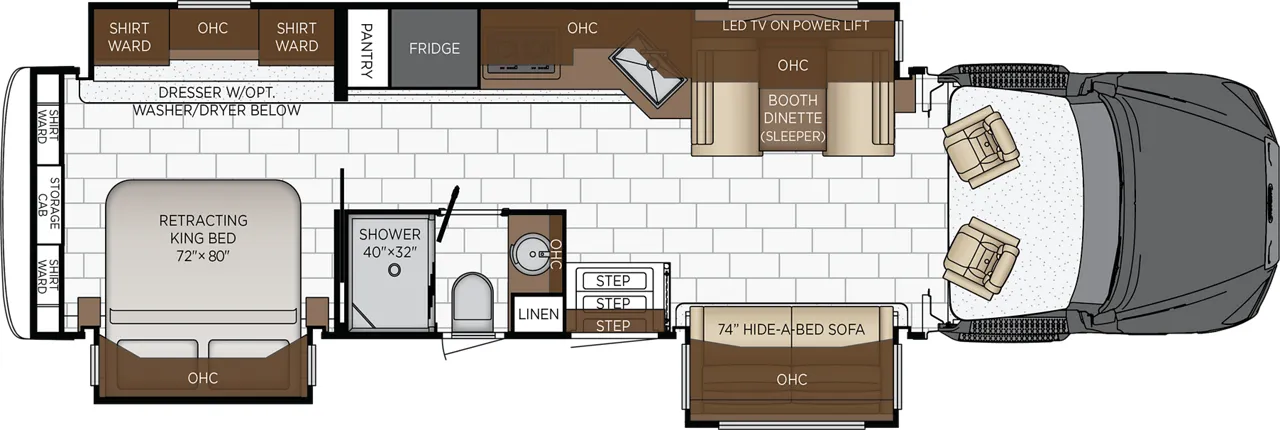 Newmar Supreme Aire 3827 floor plan