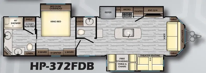 CrossRoads Hampton HP372FDB floor plan
