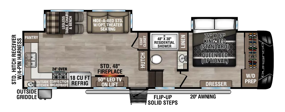 K-Z Durango D281RKD floor plan