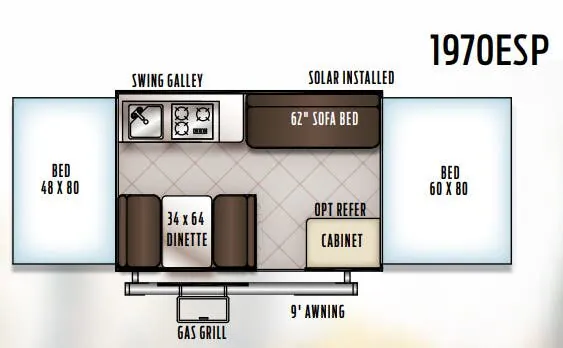 2018 Forest River Rockwood Extreme Sports Package 1970ESP floor plan