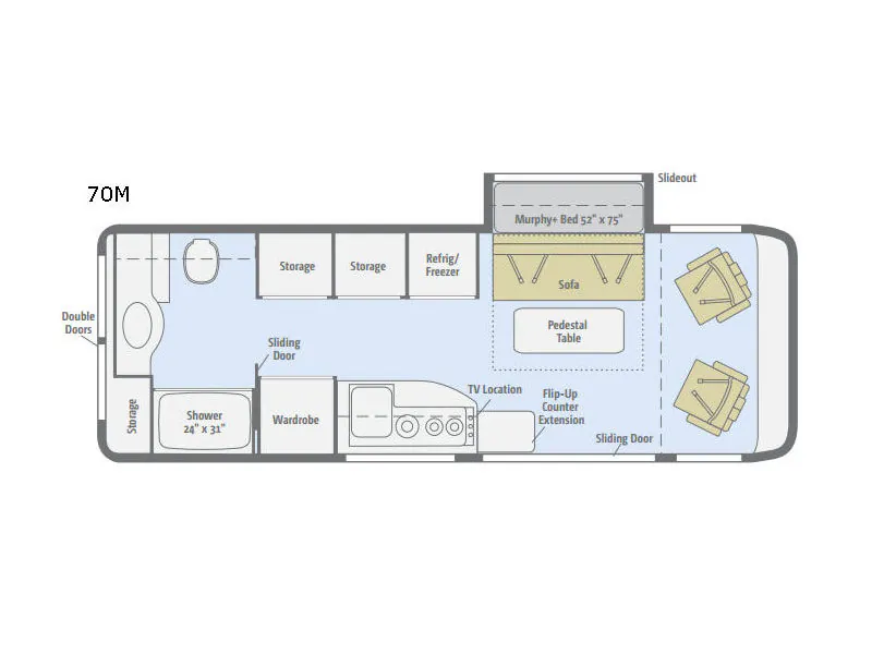 2018 Winnebago Era 70M - Floor plan