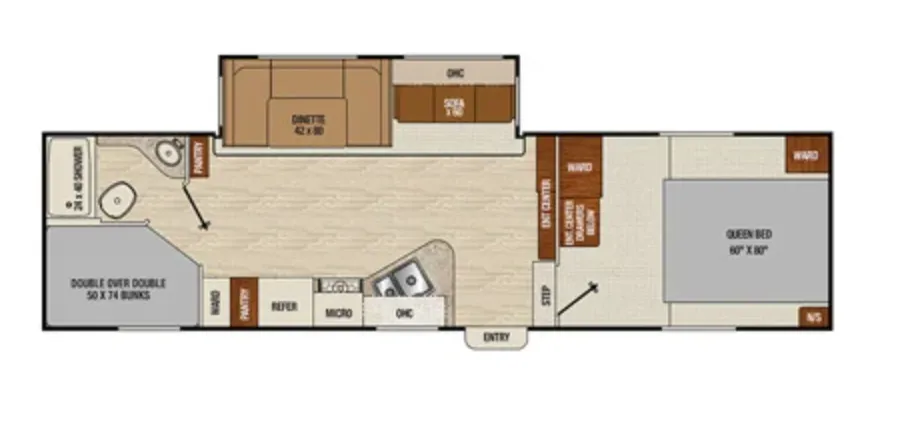 Coachmen Chaparral X-Lite 28 BHS floor plan