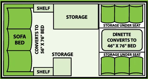 Aliner Scout BASE floor plan