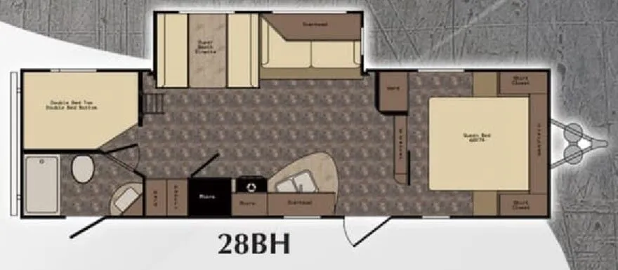CrossRoads Zinger 28BH floor plan