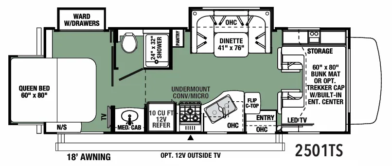 Forest River Forester Classic 2501TS floor plan
