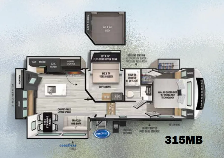Forest River Impression 315MB floor plan
