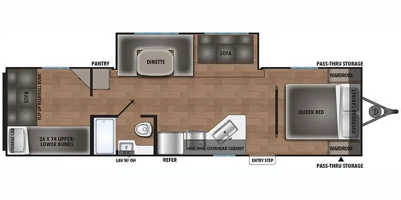 Coachmen Northern Spirit DLX 5300QB floor plan