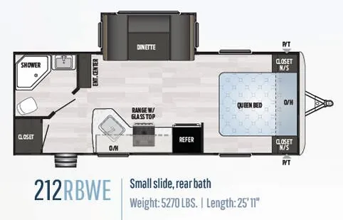 2019 Keystone Springdale 212RBWE floor plan