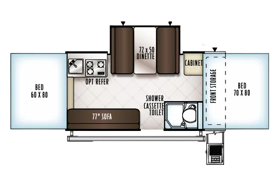 2018 Forest River Rockwood Premier 2516G floor plan