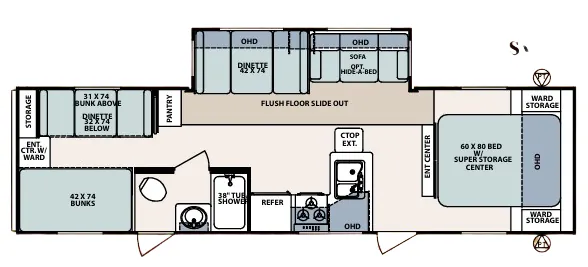 Forest River Surveyor SV-304 floor plan