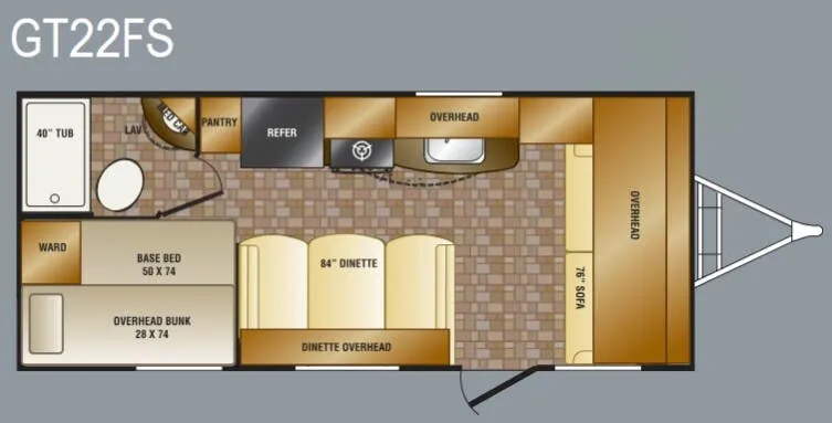 CrossRoads Slingshot GT22FS floor plan