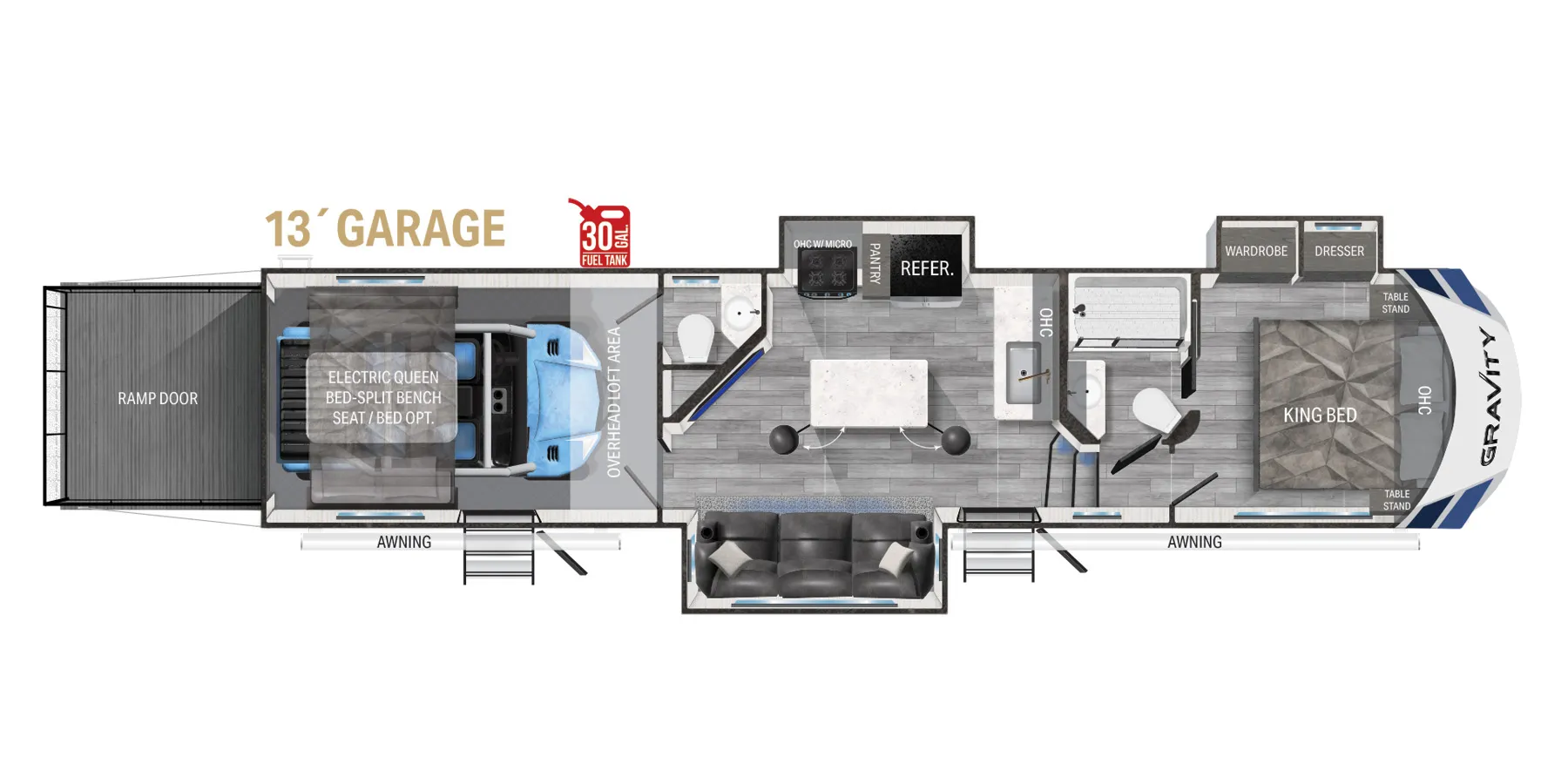 Heartland Gravity 3570 floor plan