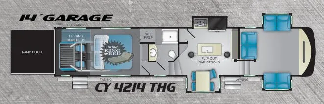 Heartland Cyclone 4214 floor plan