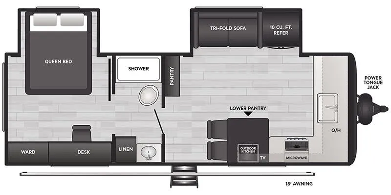 2025 Keystone Hideout 24FKS - Floor plan
