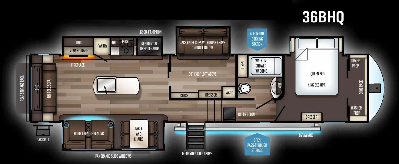 Forest River Sabre 36BHQ floor plan