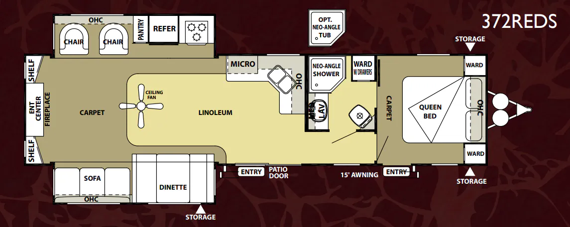 Forest River Salem Villa 372REDS floor plan
