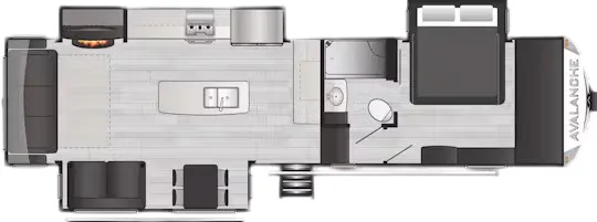 Keystone Alpine Avalanche Edition 322RL floor plan