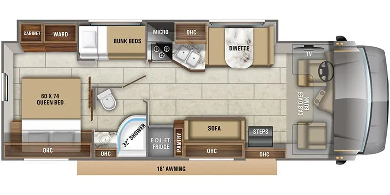 2020 Jayco Redhawk 31F - Floor plan