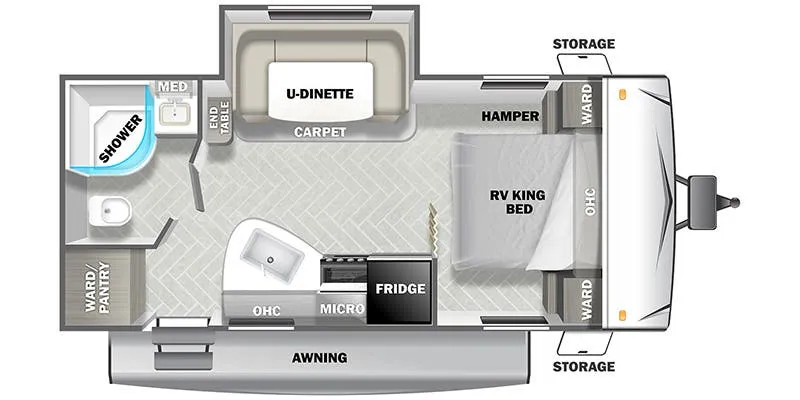 Forest River EVO Southwest T2160 floor plan