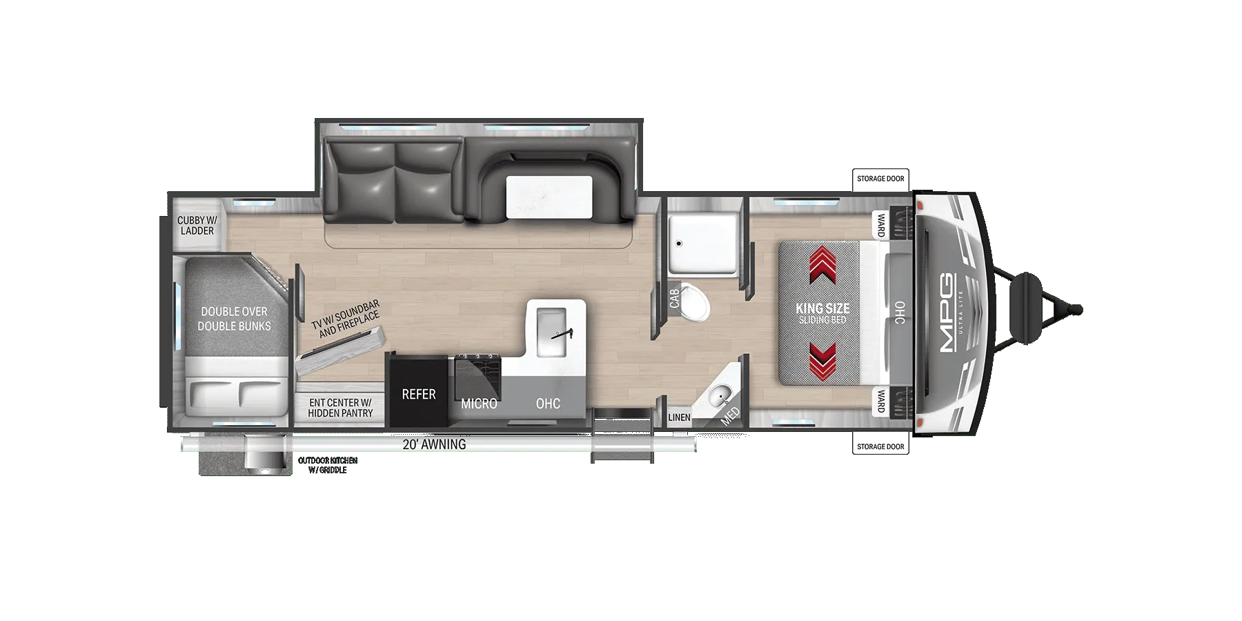 Cruiser RV MPG 2960BH floor plan