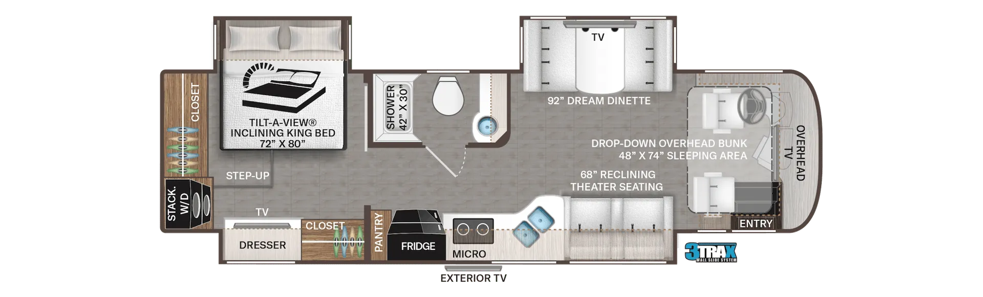 Thor Motor Coach Aria 3401 floor plan