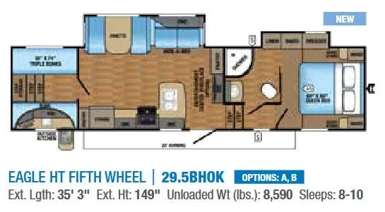 Jayco Eagle HT 29.5BHOK floor plan