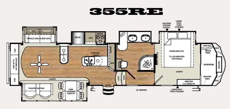Forest River Sierra 355RE floor plan