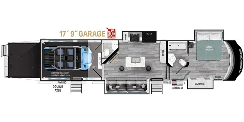 2025 Heartland Torque TQ 418 - Floor plan