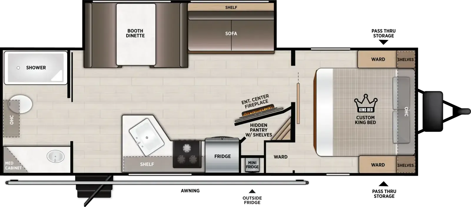 Forest River Wildwood X-Lite 25ICE floor plan
