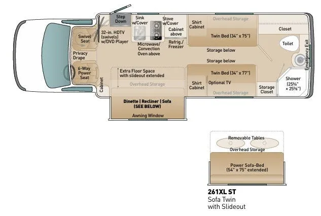 Coach House Platinum 261XL ST floor plan