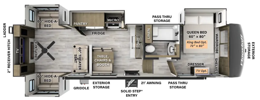 Forest River Flagstaff Classic F375RL floor plan