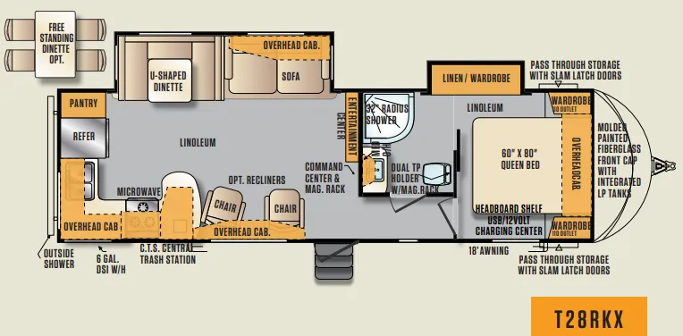 2015 Forest River Wildcat Maxx 28RKX - Floor plan