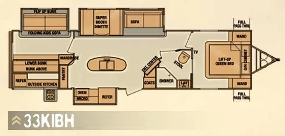 Cruiser RV Radiance 33KIBH floor plan