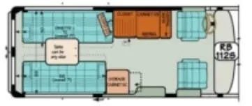 Sportsmobile Transit 112S floor plan