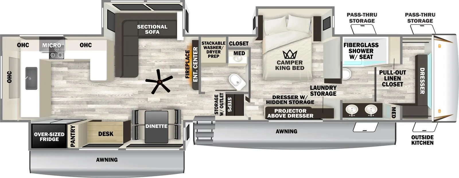 2026 Forest River Cherokee Sabre 36EST - Floor plan