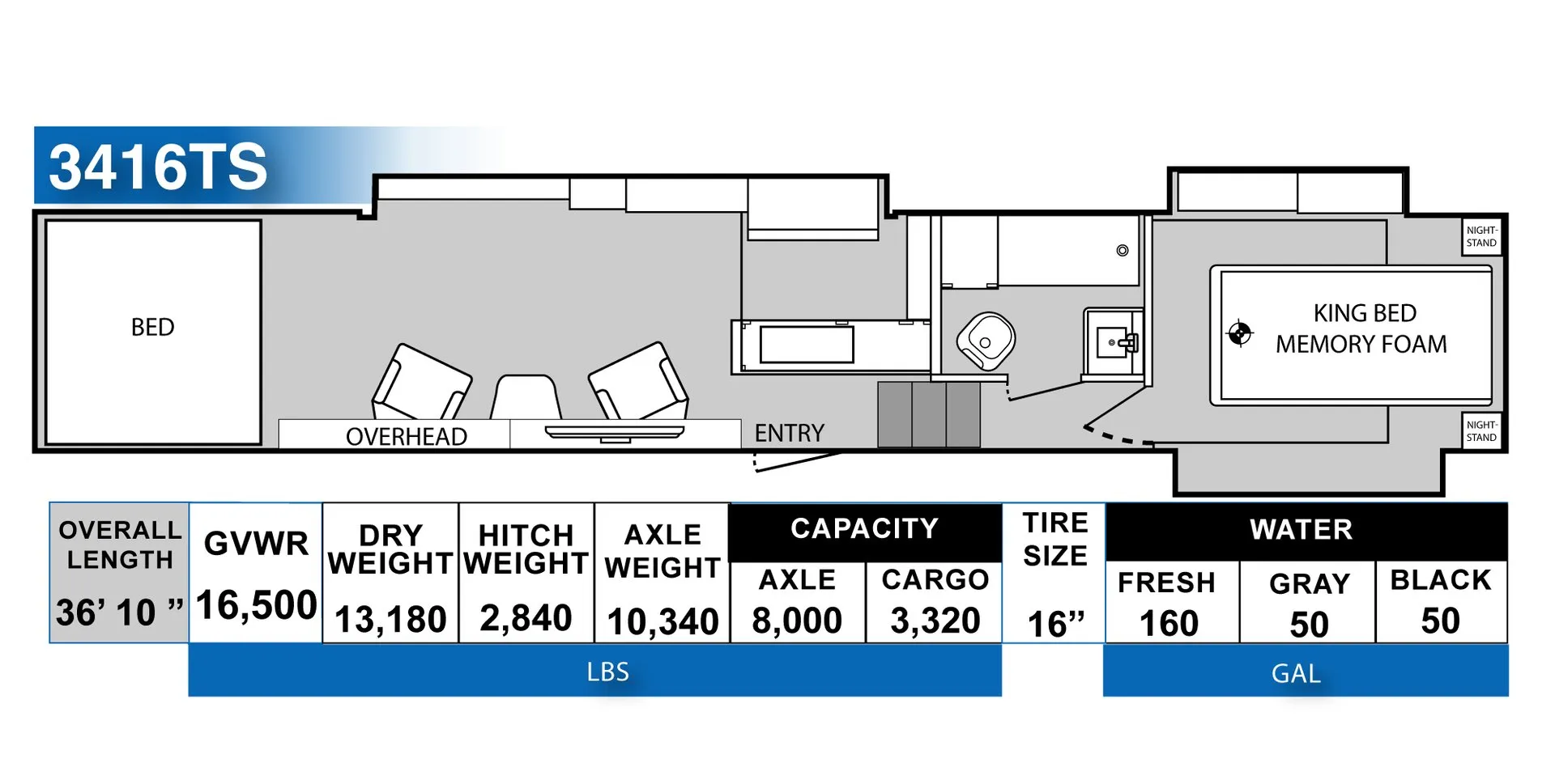 Genesis Supreme Rage'n R3416TS floor plan