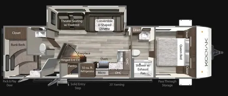 Dutchmen Kodiak 302BHSL floor plan