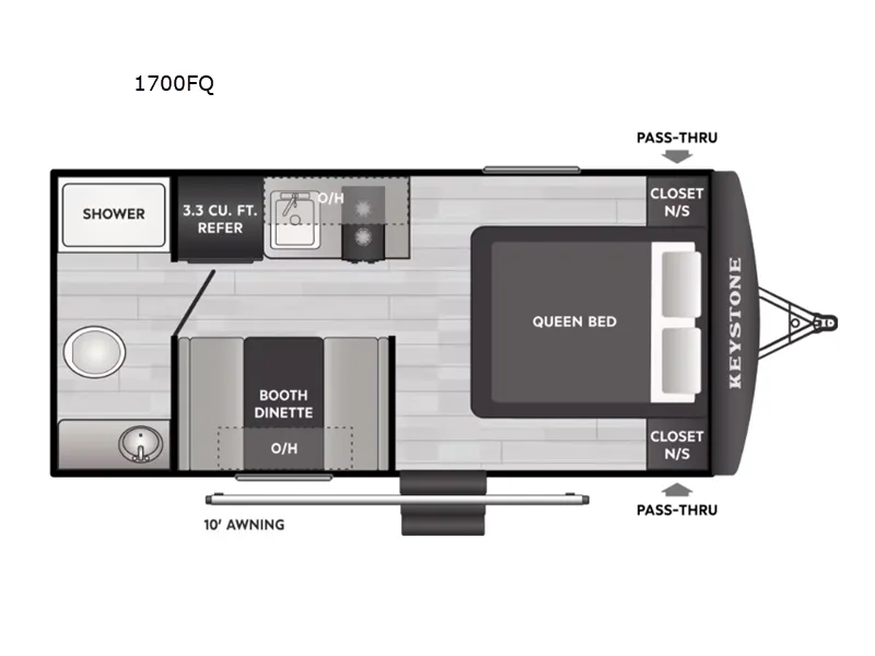 2026 Keystone Springdale Mini 1700FQ - Floor plan