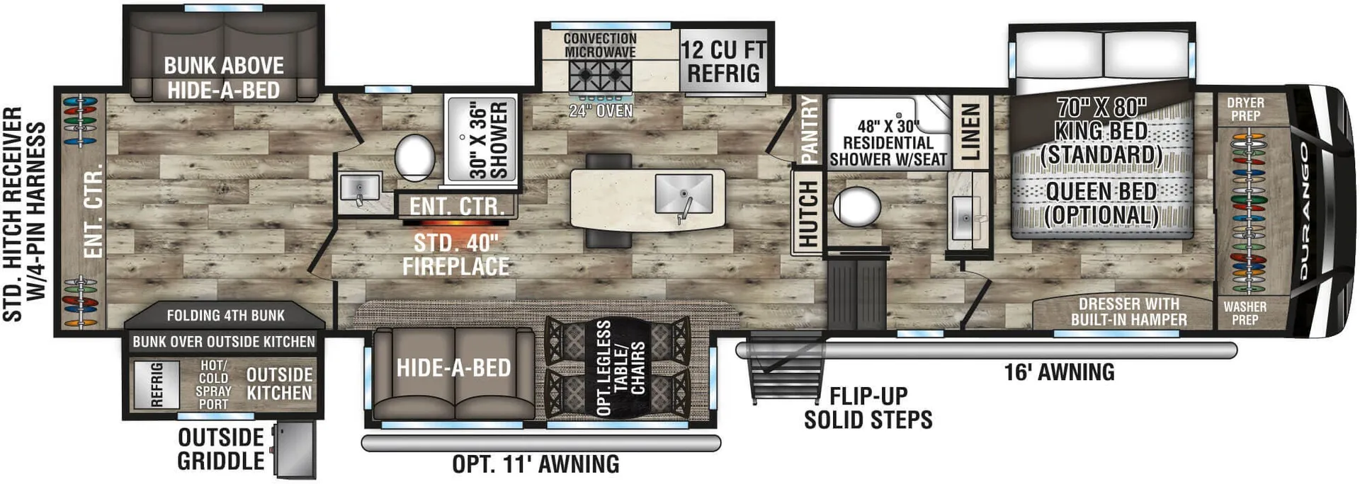 K-Z Durango D348BHF floor plan